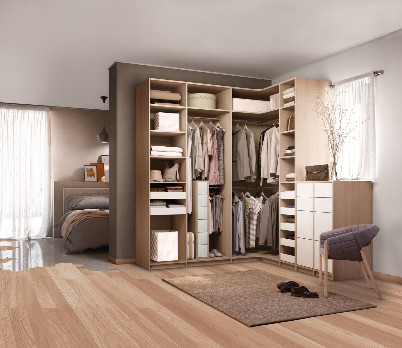 Chambre avec dressing