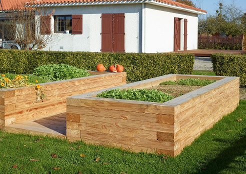 Bois d'aménagement pour jardinière