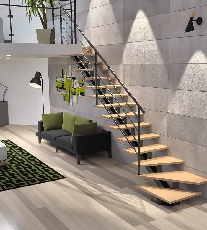 Escalier bois métal