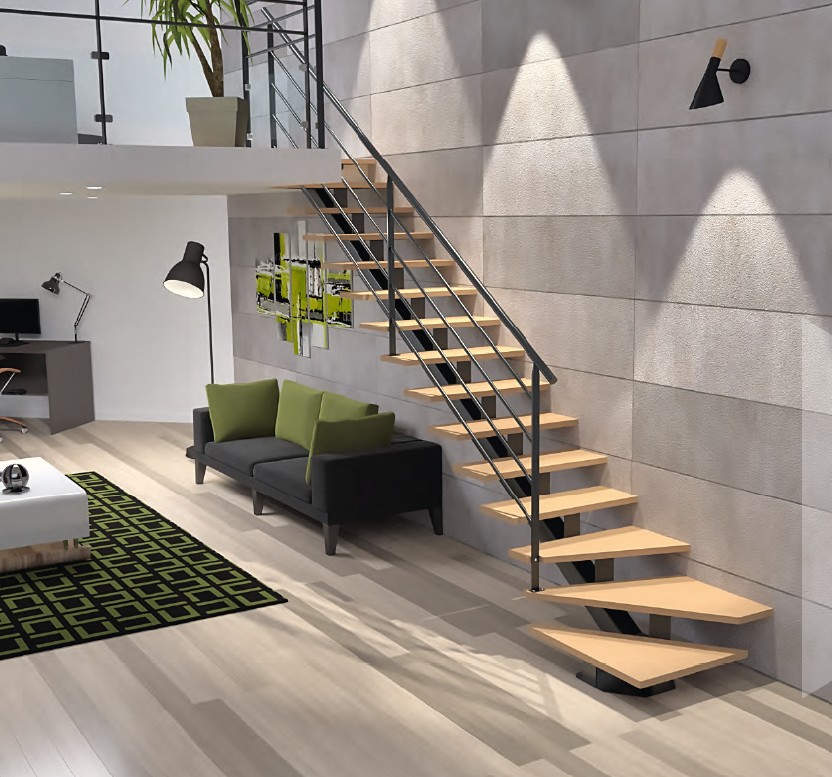 Escalier bois métal